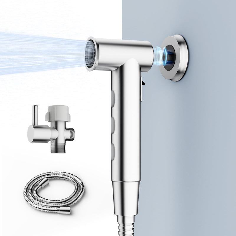 FEELSO Handheld Bidet Sprayer for Toilet, Adjustable Water Pressure Jet Spray Toilet with Bidet Hose for Diaper Sprayer Kit, Feminine Baby Wash, Pet Shower & Muslim Shower