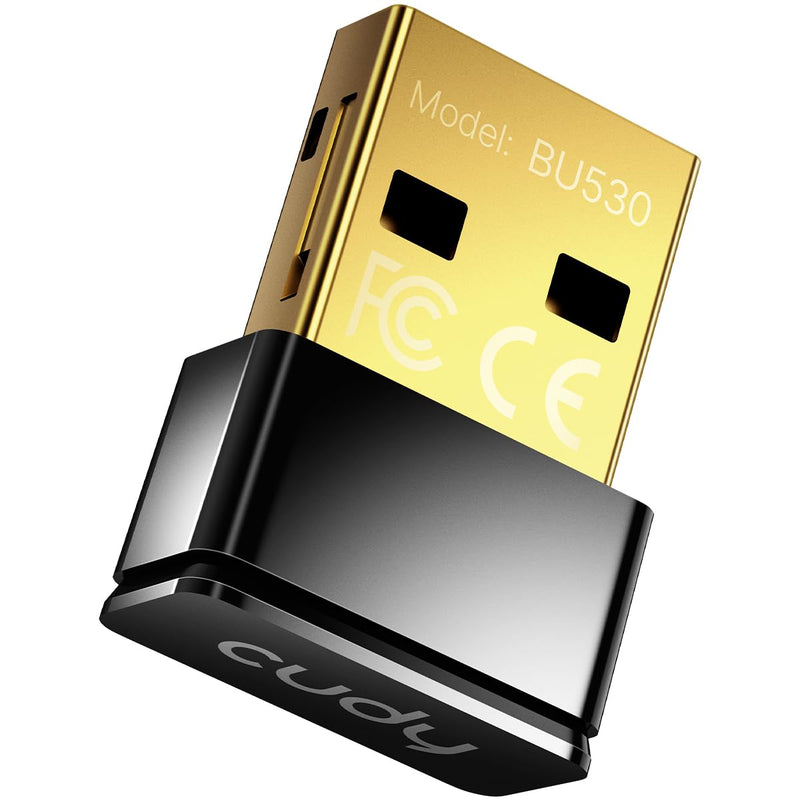 Cudy USB Bluetooth Adapter for PC, Bluetooth 5.3 Dongle Receiver, Plug and Play, Nano Size, Supports Windows 11/10/8.1/7 for Desktop, Laptop, Printer