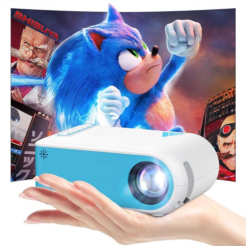 Nasin Mini Projector, 1080P Supported WiFi & Bluetooth Projector, Portable Outdoor Movie Projector, For Home Theater, Wireless Screen Mirroring with iOS/Android/Tablet/Laptop/TV Stick, HDMI/USB/Type C
