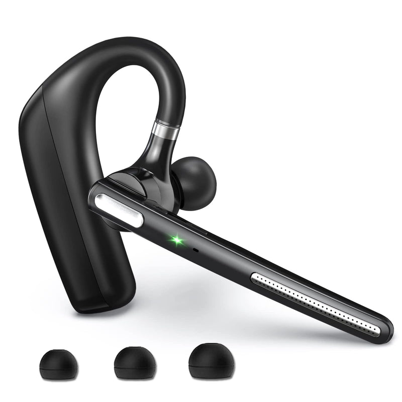Kendir Bluetooth Headset V5.4, Wireless Bluetooth Earpiece with CVC8.0 Dual Mic Noise Cancelling 110 Hours Talktime for Cell Phone/iPhone and Android Headphones for Trucker/Driver/Business