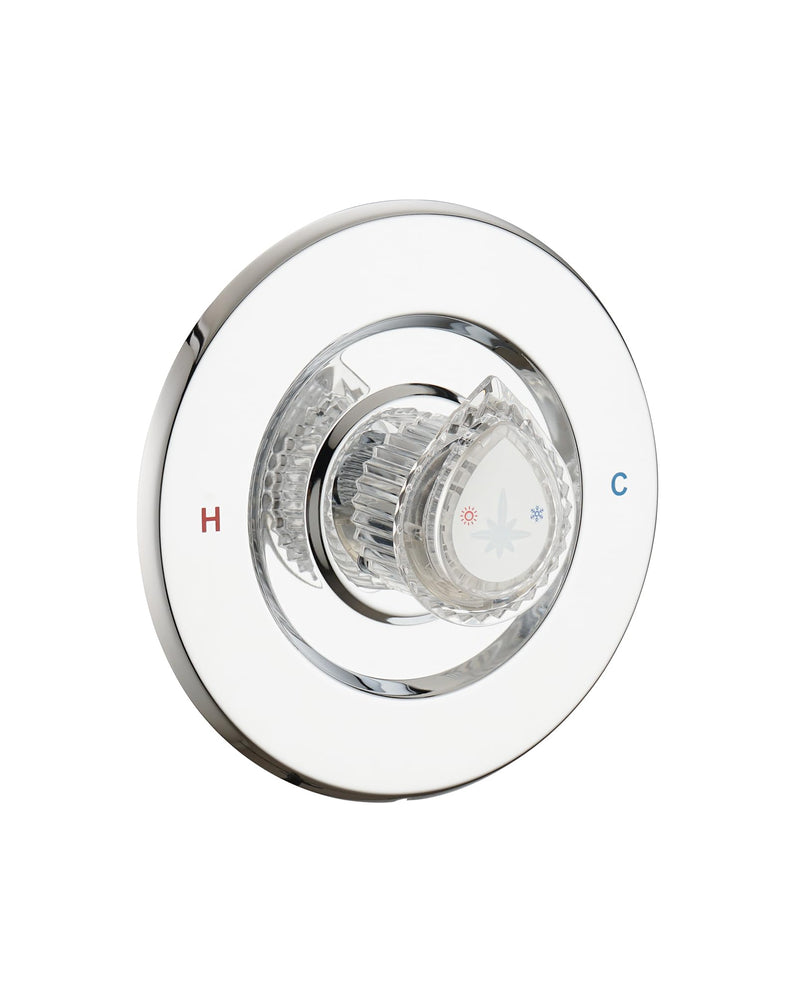 Shower Faucet Trim Kit Compatible with Moen Fit Chateau Valve Only, Pull-on Push-off Design Knob Handle, Chrome