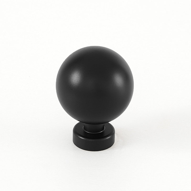 10 Pack 1 Inch Dia Matte Black Kitchen Cabinet Knobs, Classic Vintage Retro Hardware Drawer Pull for Drawer Cupboard Dresser Wardrobe 1 Inch (25.4mm) Dia Ball Knobs 10