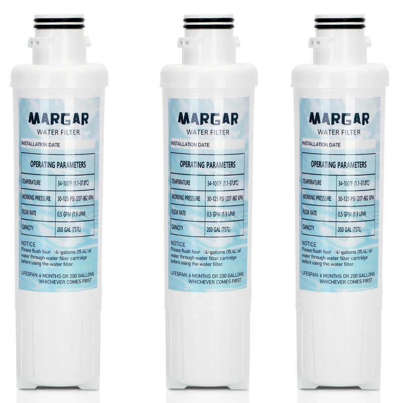 MIWF6200 Water Filter, Filter Cartridge Compatible with Midea® MRS26D5AST and MRQ22D7AST Models Water Filters, MIWF6200 Water Filter Replacement for Sharp® SJWF200 Filters (3 PACK) 3 PACK
