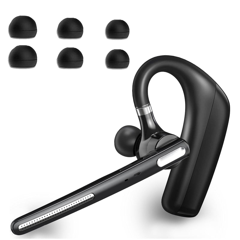 Bluetooth Headset V5.4, Wireless Bluetooth Earpiece with CVC8.0 Dual Mic Noise Cancelling, 110 Hours Talktime Hands-Free Headphones for Cell Phone, iOS and Android, for Trucker and Business Use