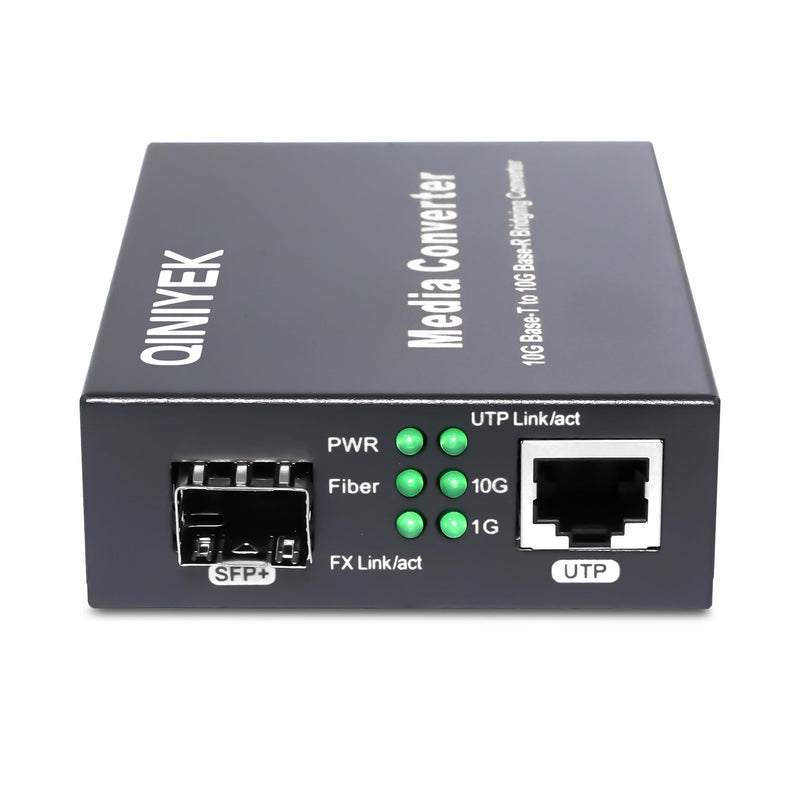 10G Multi-Gigabit SFP Media Converter, 2 Port 10G Ethernet Media Converter,1x 100M/1G/2.5G/5G/10GBase-T RJ45 to 1x 10GBase-X SFP+ Slot NDAA & TAA Compliant, Power Adapter and Manual Included