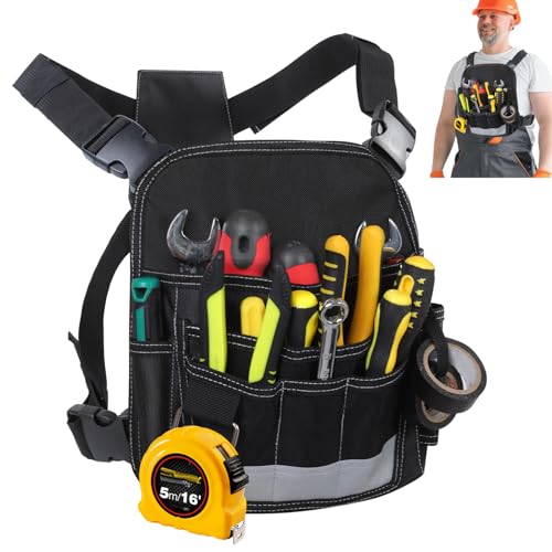 Electrician Tool Pouch Heavy Duty 13 Pocket Tool Pouch Portable Bag for Men