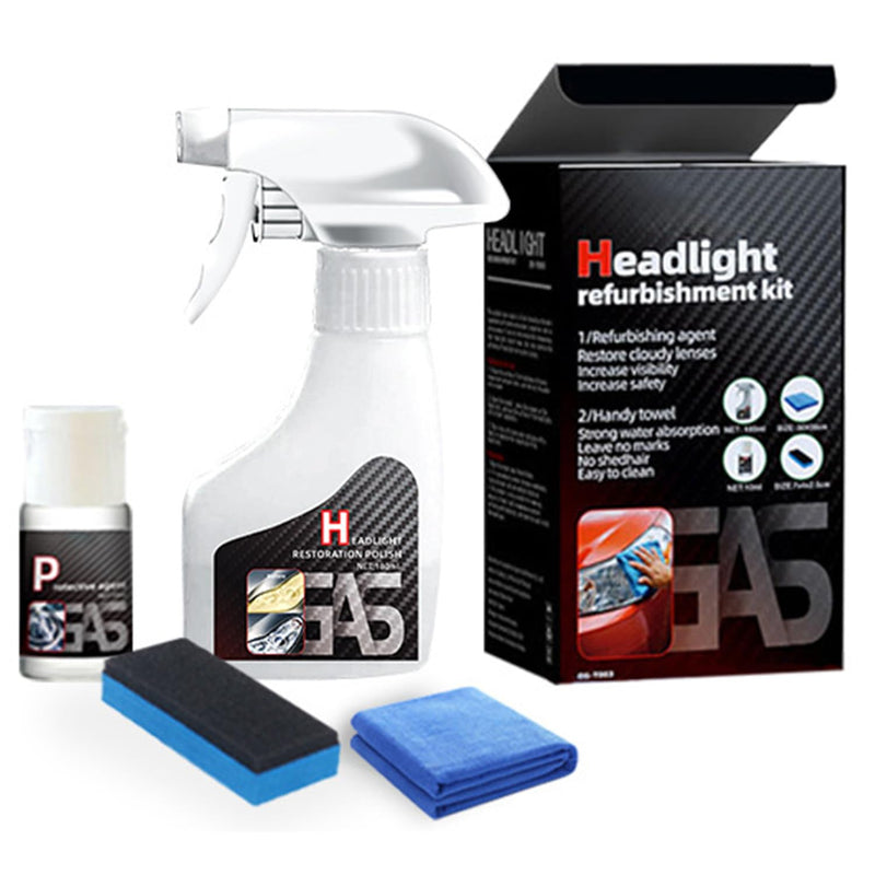 Car Headlight Restoration Polishing Kits Headlamp Repair Kits Car Light Polisher Cleaning Kits Ceramic Coating Spray Shiny Stuff（Only for Headlight Cleaner