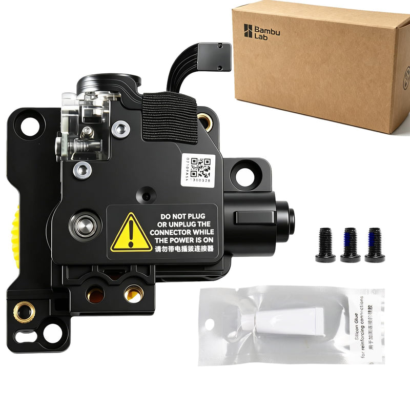 Original Stainless Steel P1 Extruder Unit for Bambu Lab P1P/P1S 3D Printer with Dual Gears for Increased Extrusion Force & Filament Run-Out Detection P1S/P1P Extruder