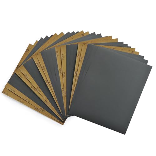 25 PCS 800 Grit Wet Dry Sandpaper, 9x11 Inch Silicon Carbide Sheets Grit 800