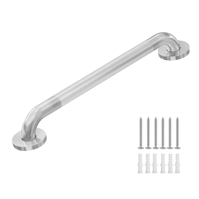 Safety Grab Bars for Bathtubs and Showers, Non Slip 304 Stainless Steel Bathroom Balance Bar, ADA Compliant Shower Handles for Elderly, Handicap, Senior & Children (Brushed Nickel, 18 Inches) 18 Inch