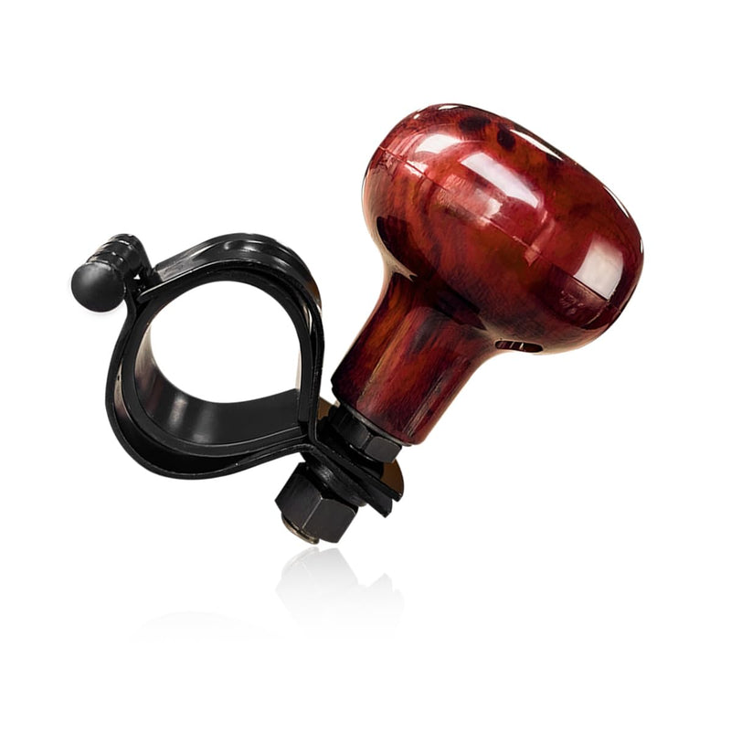 Woodgrain Steering Wheel Spinner Knob, Smooth Turning Assist Grip Ball Driving Power Handle Spinner, Universal Steering Wheel Knob for Car Semi Truck Tractor Boat
