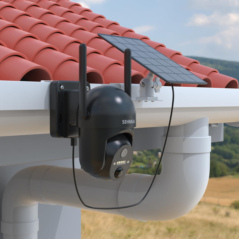 HOLACA Gutter Mount Bracket Kit Compatible with SEHMUA 2K Solar Security Cameras Wireless Outdoor (RBX-S40/S44/S45/SD22) and SEHMUA Solar Panel
