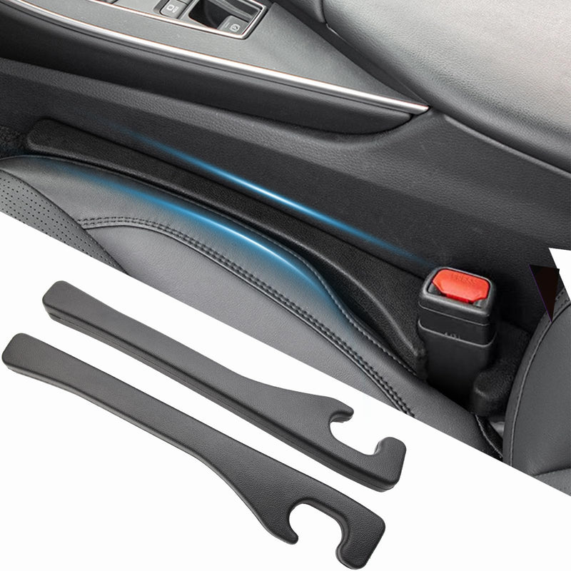 Car Seat Gap Filler Set of 2,Seat Gap Organizer, No Drop Seat Guard,2025 New Car Seat Side Gap Filler Organizer, Drop Seat Guards for Cars (Black 2Pcs) Black