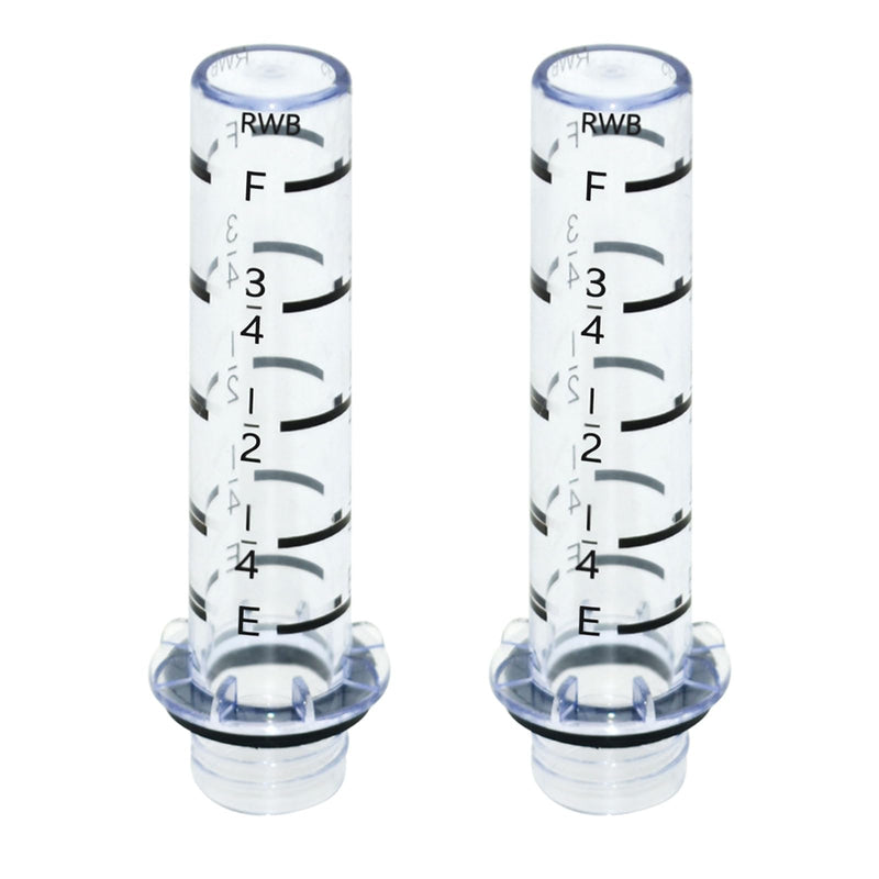 2Pcs 6495 Oil Tank Gauge Scale Vial for 3/4" Gauges, Fuel Oil Equipment Parts, with Gasket