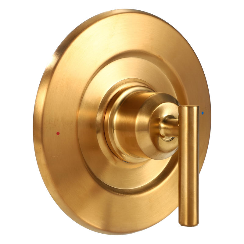 Replacement for Moen T2901 Gibson Posi-Temp Shower Trim Kit, Shower Valve Trim Kit Durable Metal Construction Modern Bathroom Upgrade (Gold) Gold