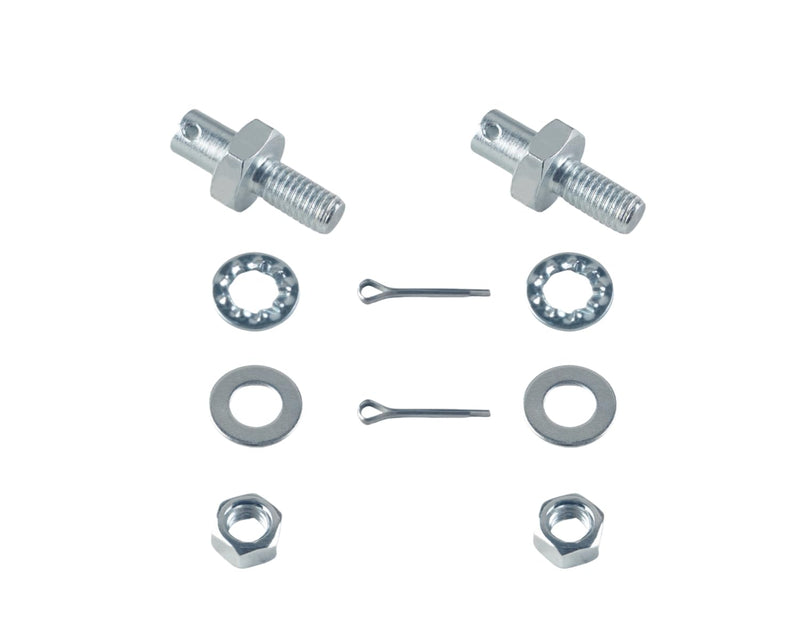 DEWHEL 2Sets Steel Throttle Cable Adapter Stud Kit Compatible with 1977-later Chevrolet OE Ref.No.:8009 (Includes Nuts Washers Cotter Pins)