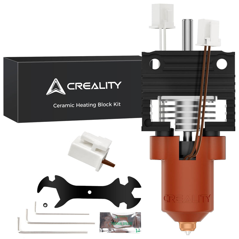 Creality 2025 K1 SE/K1C/K1/K1 Max Hotend Upgrade Ceramic Heating Block Kit, Terminal with Buckle, Official K1 Series Unicorn Quick-Swap Nozzle Kit, 3D Printer Hotend 600mm/s High-Speed, New Version K1/K1 Max/K1C/K1 SE