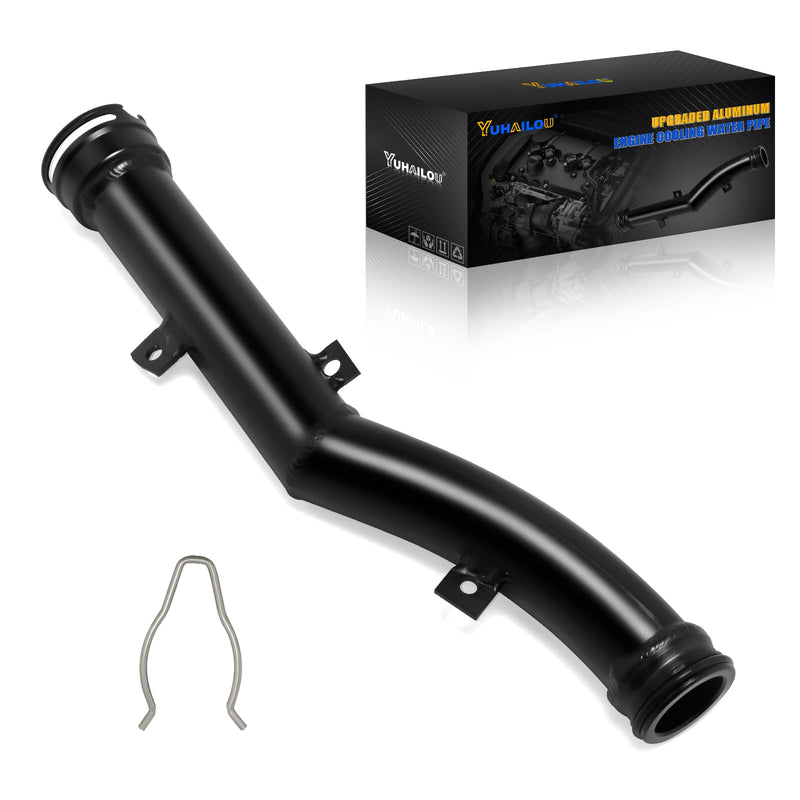 Upgraded Aluminum Engine Cooling Water Pipe compatible with Mini Cooper R55 R56 R57 R58 R59 R60 R61, Thermostat to Water Pump Hose Replace 11537589713