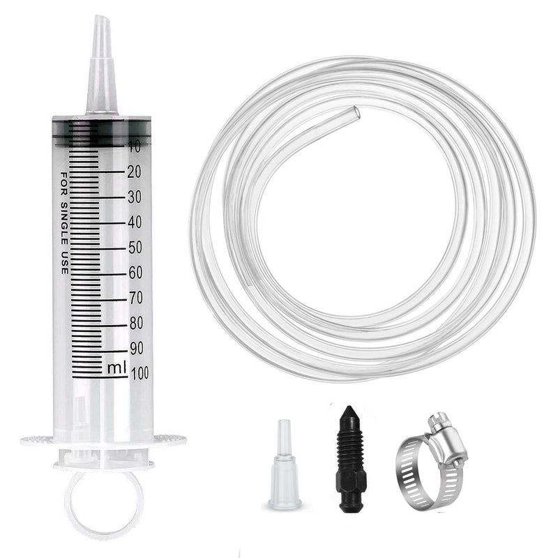 Brake Bleed Kit, Hydraulic Disc Brake Bleeding Kit Motorcycle Brake Bleeder Kit Includes 100ML Syringe 50cm Hose Oil Fluid Extractor Bleeder Tool for Motorbikes Brake System Repair Maintenance