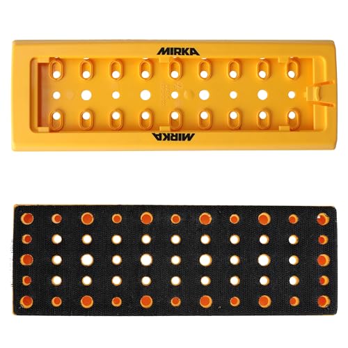 Mirka DecoSander 3×9 in Sanding Pad – Rectangular Grip Backing Plate for Wall & Ceiling Sanding, Precision Corner & Detail Sanding, Dust-Ready Compatible