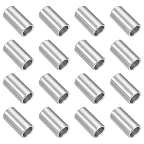 uxcell 16Pcs 304 Stainless Steel Spacer 5/8" OD x 1/2" ID x 1-1/16" Length(16x12x30mm) Screw Standoff Bushing Plain Finish Unthreaded Round Metal Spacer for M12 Screws Bolts and Rods 16x12x30mm
