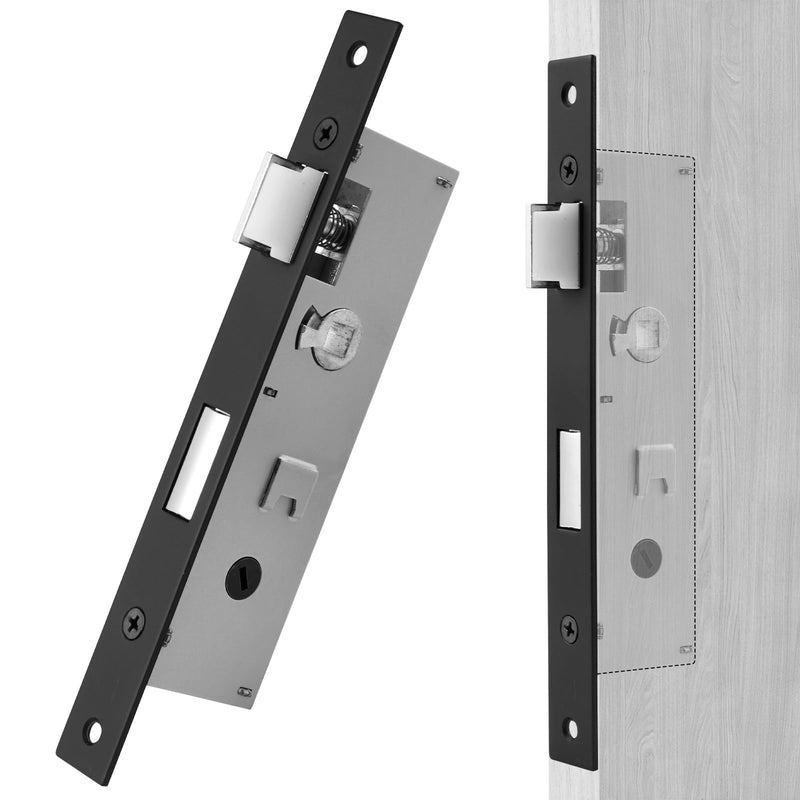 Maxxgeek Flat Slot Storm Door Mortise Lock Body Fits for Older Storm Doors, 2-1/2" Handle PZ, Handle Not Included (Matte Black) Matte Black