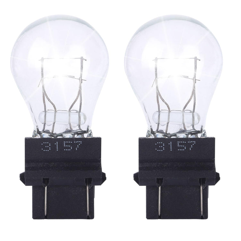 3157 P27/7W 12V Car Halogen Light Bulbs 3000K 3457 3157NA Miniature Turn Signal Bulbs Rear Tail/Brakes/Reverse/Running Light Long-Life Bulb Replacement for Jeep/Ford Trucks SUV