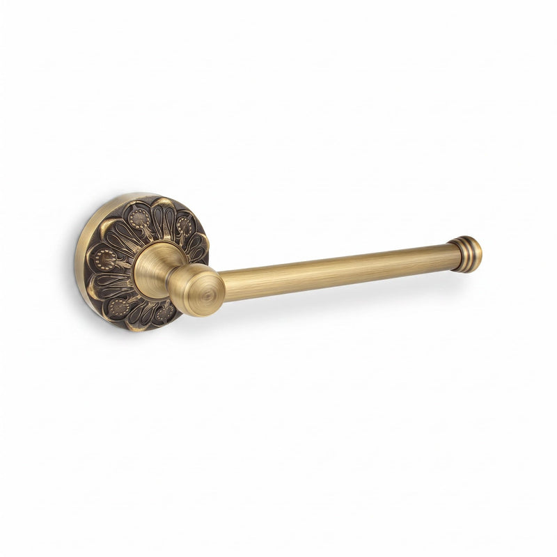 Antique Brass Toilet Paper Holder Wall Mount,Vintage Toilet Paper Holder,Antique Bathroom Accessories Toilet Roll Holder Toilet Tissue Holder Floral