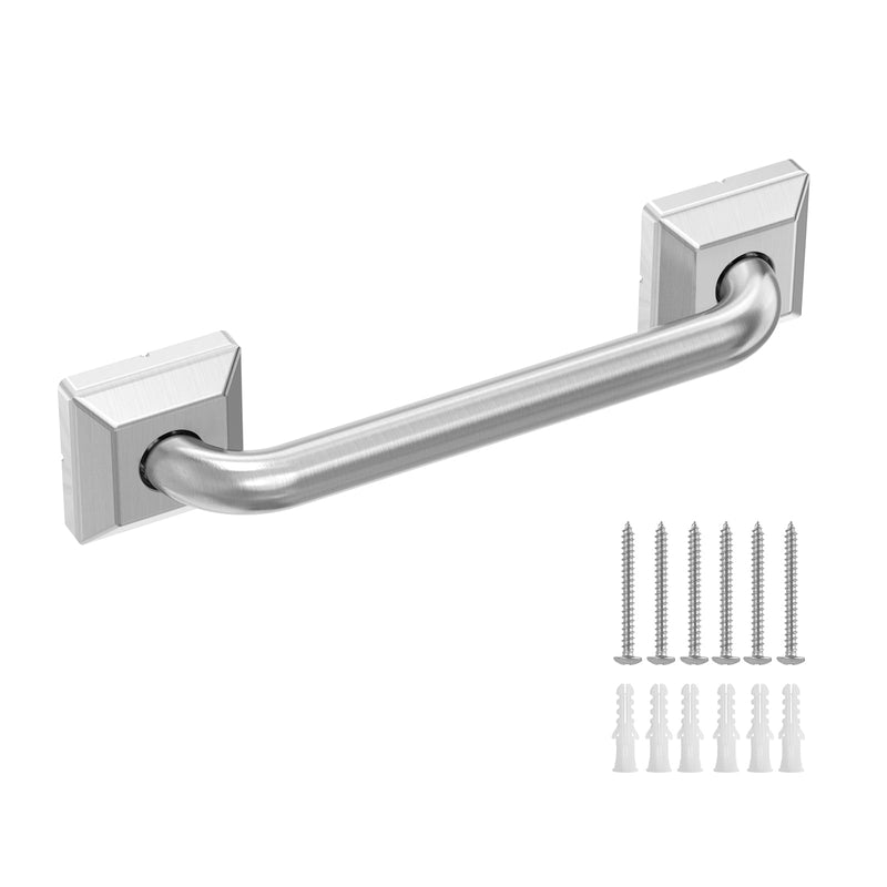 9 Inch Bathroom Grab Bar, Anti Slip Square Shower Bars Safety, 304 Stainless Steel Shower Handles,Hand Rails for for Children, Senior, Elderly, Handicap 9 Inch
