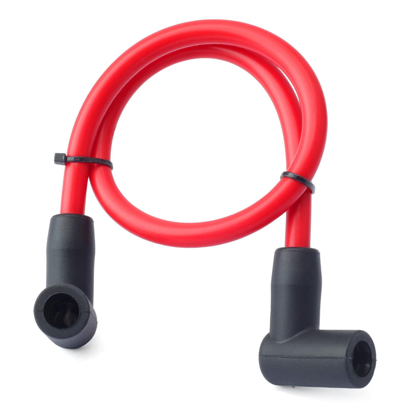 84059 Red 18" 8.5mm 90° Boots Ignition Coil Wire Compatible with an HEI Style Terminal Replacement for Blaster 2 and Blaster 3