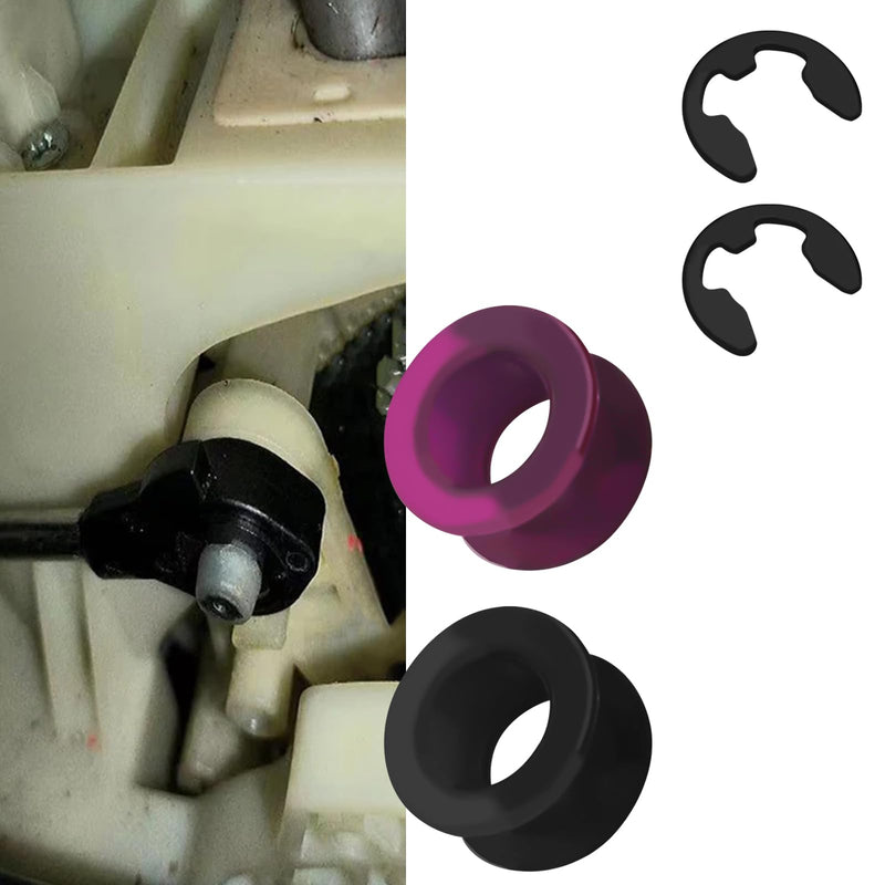2PCS Shift Cable Bushing Repair Kit with Clips Shifter Cable Bushing Replacement for Saturn Toyota Jeep Chevrolet Pontiac Transmission Shift Linkage Bush Repair Tool Kit OEM# 33835-08010 Purple