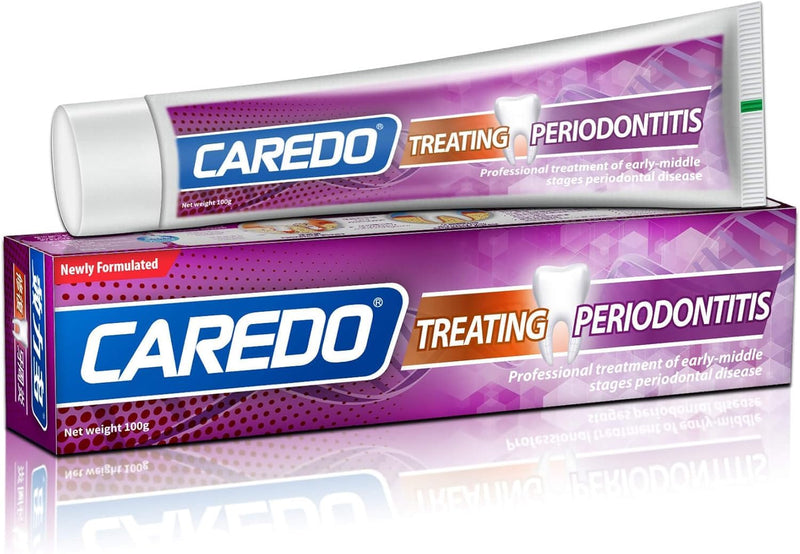 CAREDO New Taste Gum Repair Toothpaste for Adults, Fluoride Free Periodontal Treatment for Receding Gums, Recession Bleeding Periodontitis, Reverse Gingivitis, Plaque Control & Bad Breath 3.52 OZ