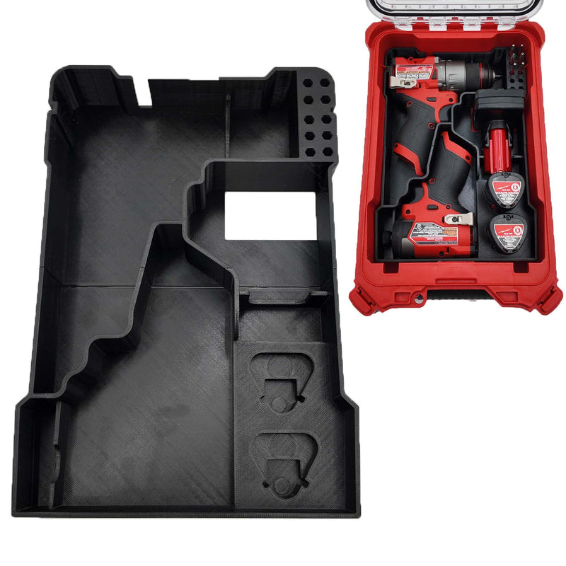 Liner for M12 Fuel Drill Driver Impact and Milwaukee Packout Compact Tool Box organizer