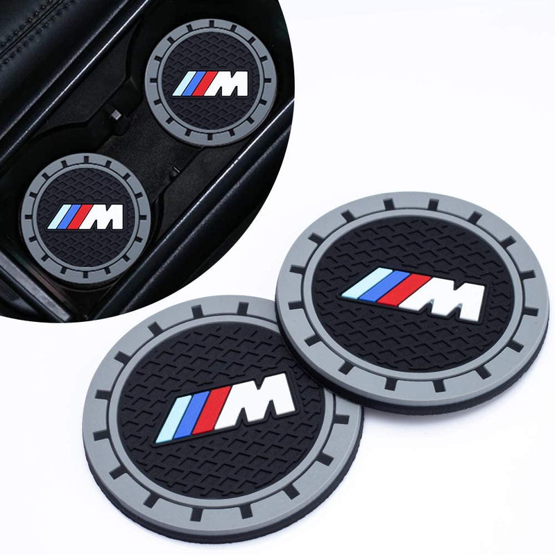 for BMW M Car Cup Holder Coaster, Auto Cup Holder Insert Coaster Compatible with BMW M M2 M4 M5 M6 M8 X1 X2 X3 X5 X6 M135i M240i Z4 328i X7, 2PCS baoMma