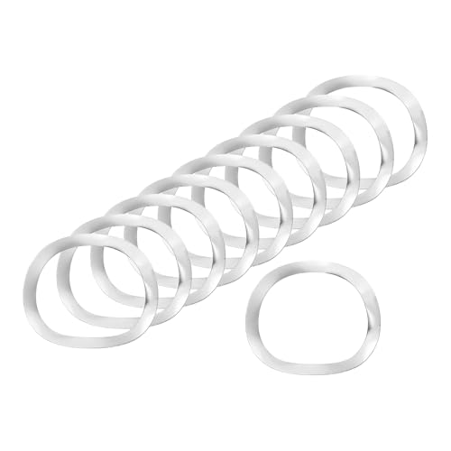 uxcell Wave Spring Washer, 100Pcs 1.14"x0.91"x0.01" (ODxIDxT) - 304 Stainless Steel Curved Washer for Screw Bolt, Wave Washers Gaskets for Machinery (Silver) 1.14"x0.91"x0.01" (ODxIDxT) 100
