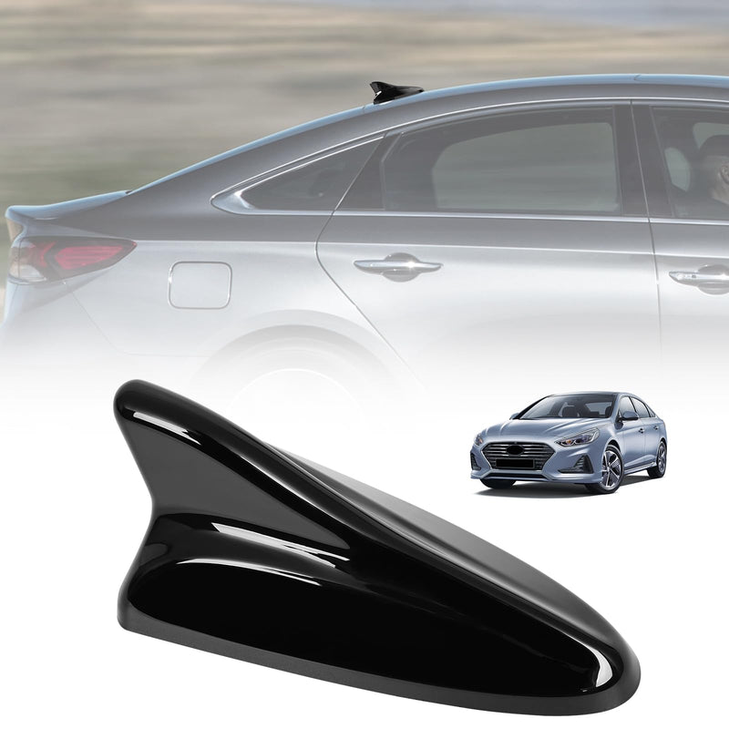 Shark Fin Antenna Cover,Car Roof Antenna Caps Compatible with Hyundai Sonata LF 4Doors Sedan 2014-2019,for Elantra 2011-2016;for Kia Optima 2014-2016,96210-3X100/962102T700ABT (Glossy Black) Glossy Black