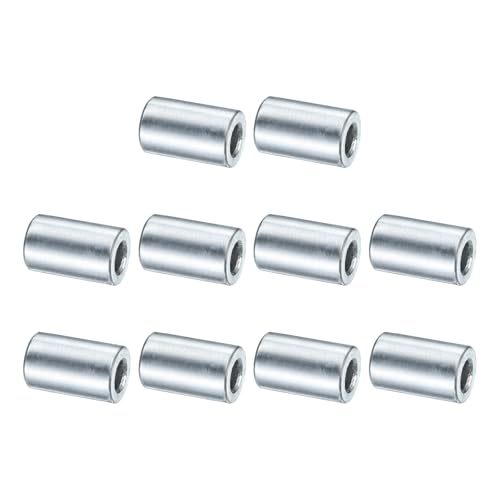 uxcell 10 Pcs Galvanized Steel Spacer 5/16" Bore x 5/8" OD x 1" Length, Unthreaded Standoff Bushing Plain Finish, Round Metal Spacer Fits M12 Screws Bolts 5/16"ID x 5/8"OD x 1"Length