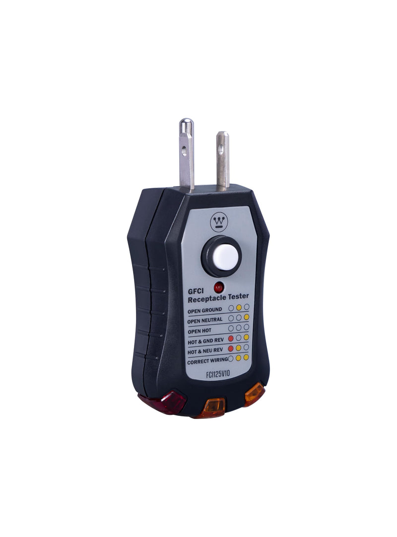 Westinghouse Plug-in Electric Voltage Tester for Standard 3-Wire & GFCI 120V Electrical Receptacles & Outlets, Professional & DIY Use, 2 Yr Warranty