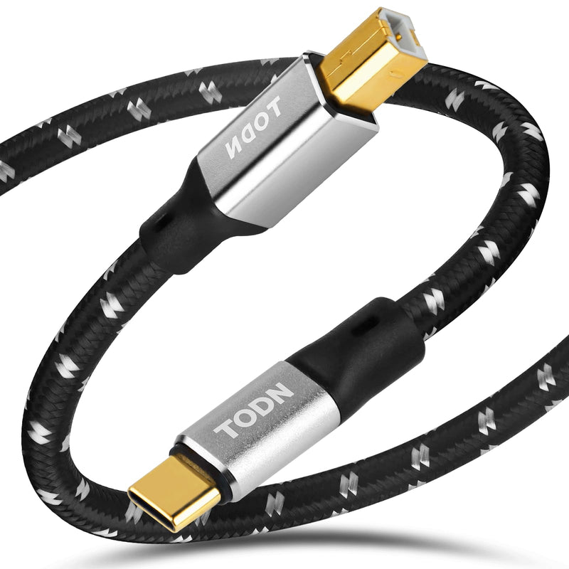 TODN Audiophiles USB Printer Cable Type C/USB C to USB 2.0 B High Speed Data Transfer DAC Cable (9.8ft/3m) 9.8ft/3m Type-C to USB B Pro