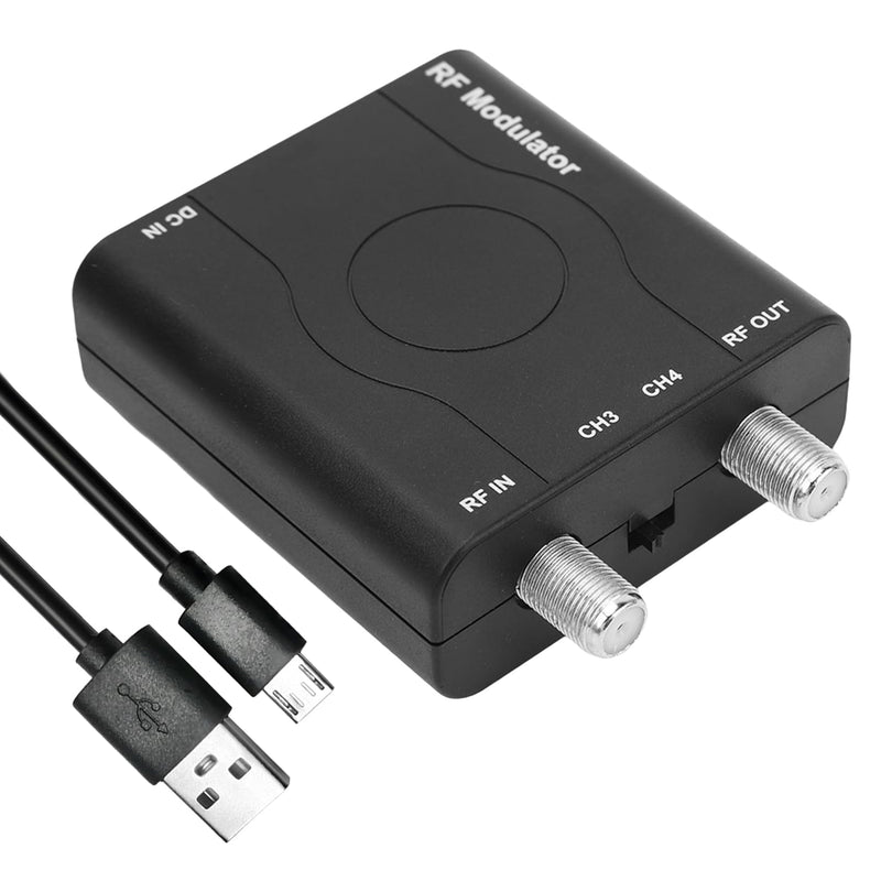 HDM61 HDMI to Coax Adapter, 1080P HDMI to RF Converter with NTSC Format Output CH3/CH4 Plug and Play RF Modulator for TV Antenna Signal