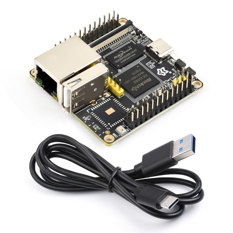 Waveshare Luckfox Nova Micro Development Board, Based On Rockchip RK3308B, 8GB eMMC, Integrated High-Performance Audio Codec, Excluding Wireless and PoE Module