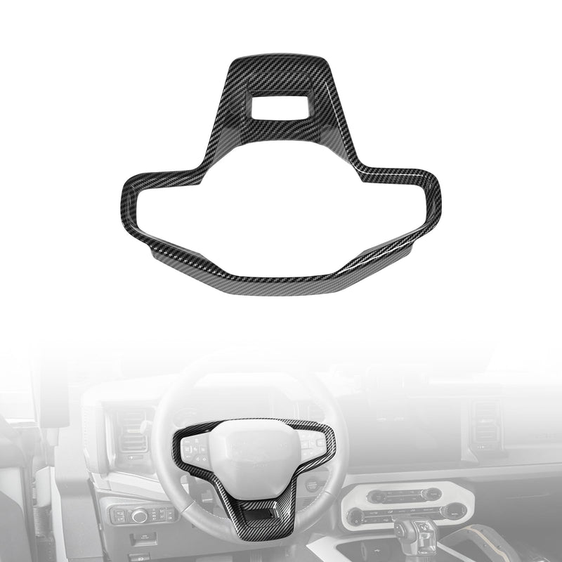 Steering Wheel Trim Cover for Ford Bronco 2021-2025, Steering Wheel Panel Trim 2022 2023 2024 Interior Accessories (Not fit Bronco Sport)