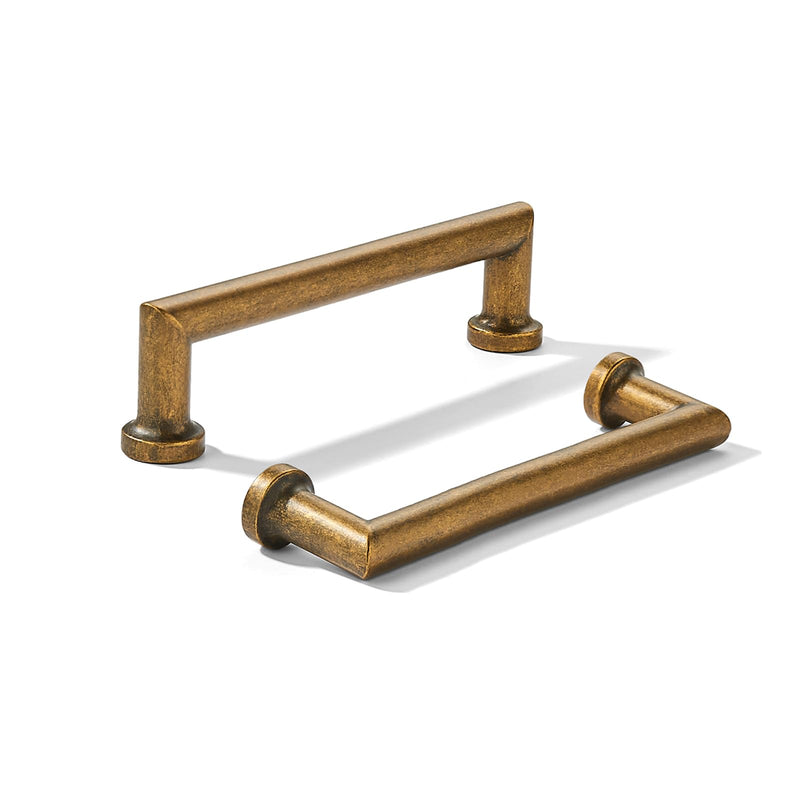 khtumeware 10-Pack 3-Inch(76mm) Antique Brass Cabinet Pulls,Vintage Brass Handles for Kitchen Cabinets, Cupboards, Drawers and Bathroom Hardware 3"(76mm) Hole Center