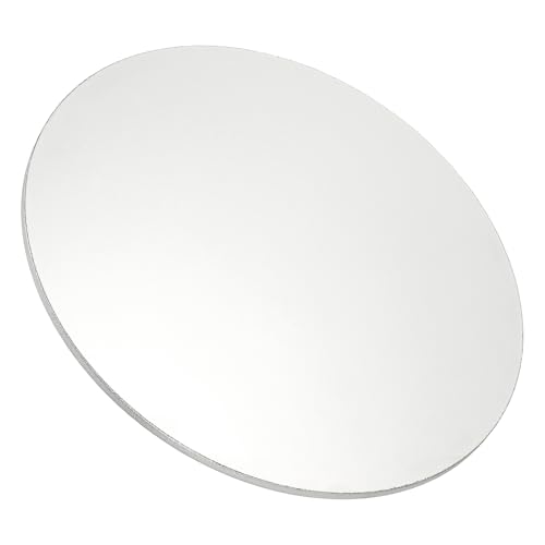 PATIKIL 1060 Aluminum Sheets and Plates, Dia.200mm / 7.87mm Thick 1/6" (9 Gauge) Aluminum Metal Discs Stamping Blanks for Crafting Industry Metal Stamping, Silver Tone 7.87 x 0.16 inch