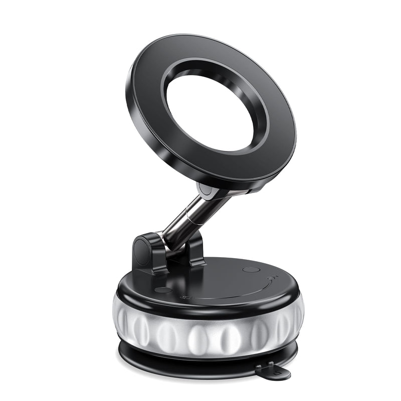 Car Phone Holder Mount for Your Car 360° Rotation Magnetic Phone Holder with Strong Suction Hands-Free Dashboard Car Accessories for Travel and Daily Use Black
