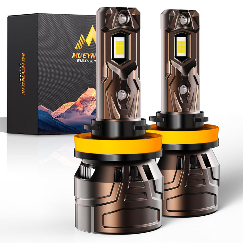 Upgraded H11/H9/H8/H16 Light Bulbs, 36000LM Super Bright 6500K 800% Brighter, Plug and Play Quick Installation, IP68, Long Service Life with Cooling Fan (Pack of 2)