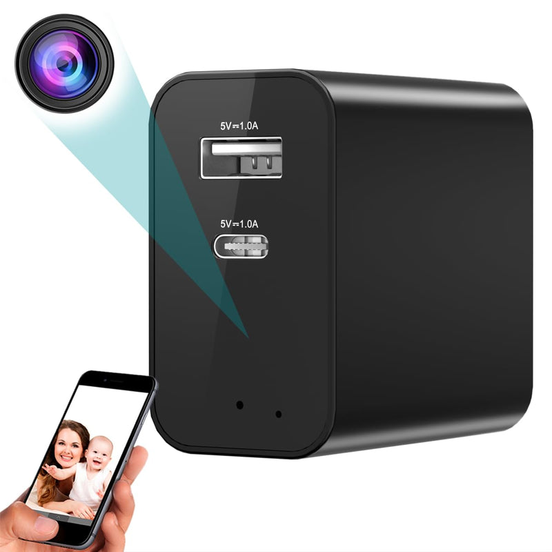 4K Wireless Hidden Cameras Mini Small Spy Security Wall Outlet WiFi Camera Indoor Camera for Home Security【Upgraded】 (CAM)