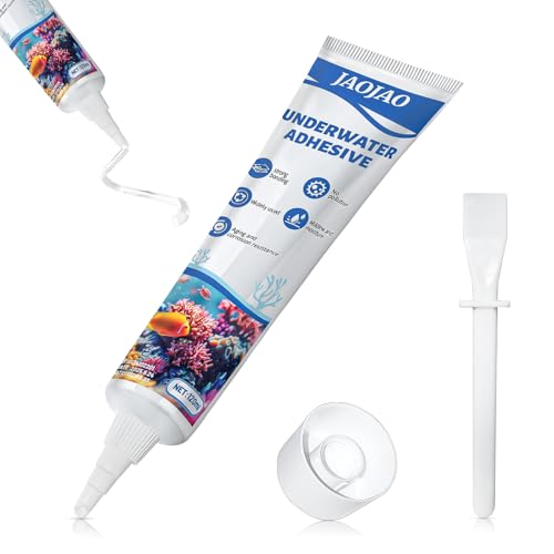 JAOJAO Aquarium Safe Silicone, Underwater Seal 100% Waterproof, Clear 120ml Transparent