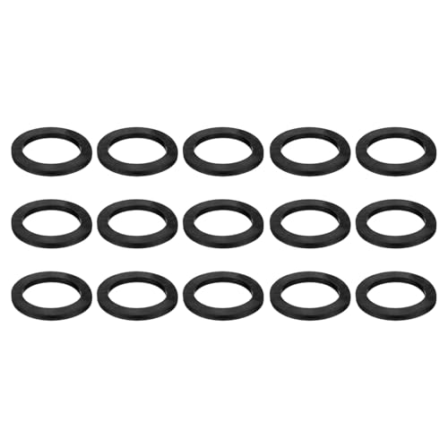 uxcell 15 Pcs Solid Nitrile Rubber Flat Washer DN65 3-1/8" OD x 2-1/2" ID x 1/4" Thickness Large Washers O Ring Sealing Gaskets, Industrial Flat Rubber Spacer, Black