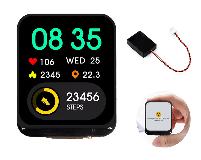 ESP32-C6 1.69inch LCD Development Board, 240x280 262K IPS LCD, Supports Wi-Fi 6 / BLE 5, 160MHz RISC-V Processor, ESP32 with Display, AI Speech, Support AI Voice Interaction, with Speaker